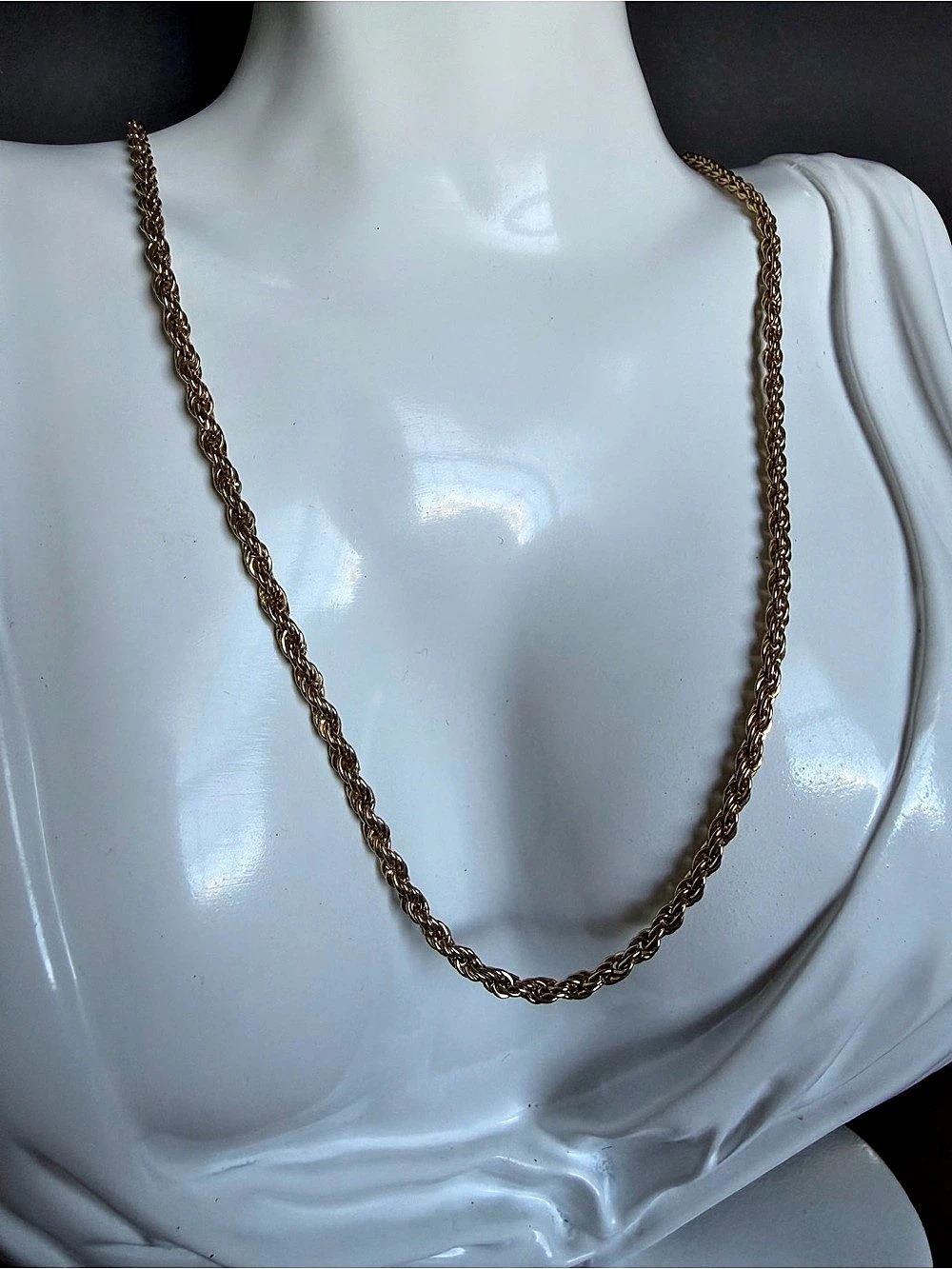 Gold-Tone Braided Chain Necklace